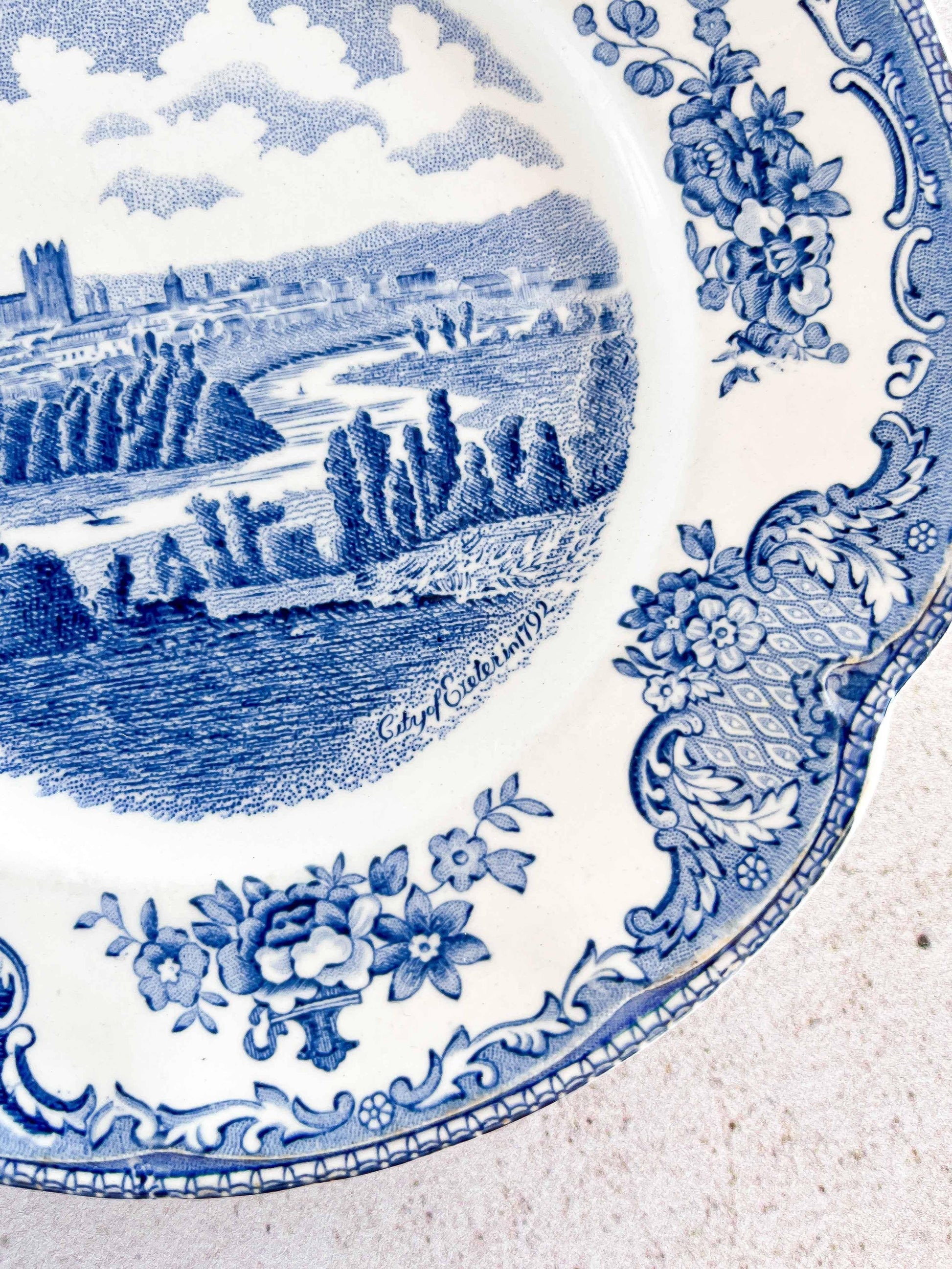 Johnson Bros Salad Plate - Old Britain Castles, City of Exeter 1792 - SOSC Home