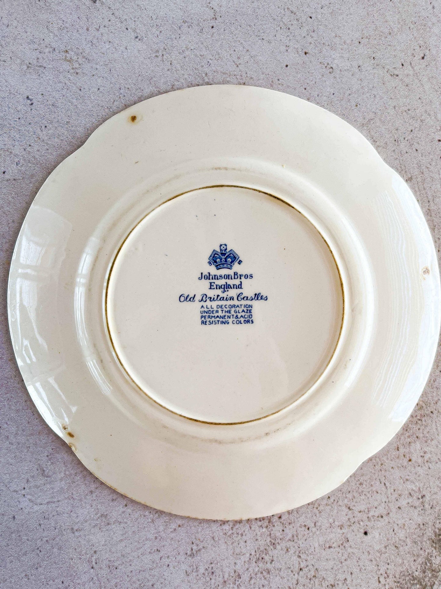 Johnson Bros Salad Plate - Old Britain Castles, City of Exeter 1792 - SOSC Home