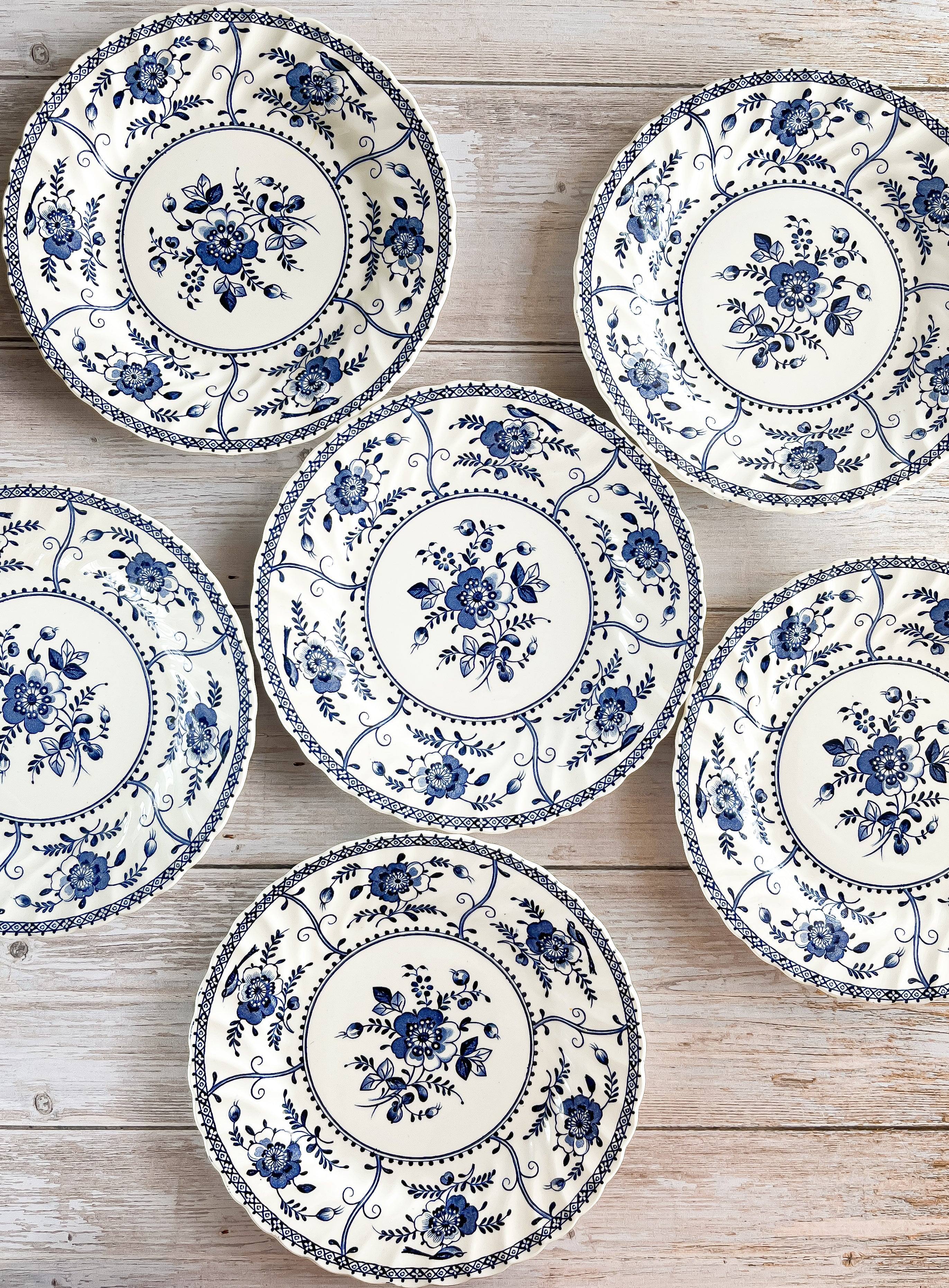 食器 Johnson bros 6plates 27cm. 6 plates Johnson Bros Set of 6 Bread & Butter Plates - 'Indies' in Blue