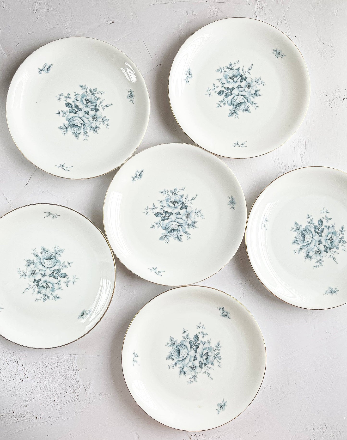 KPM Set of 6 Bread and Butter Plates - ‘Krister’ Collection - SOSC Home