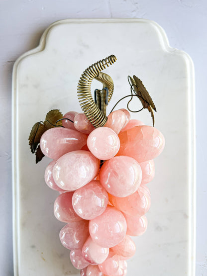 Large Rose Quartz Cluster of Grapes – Handcrafted from Brazil - SOSC Home