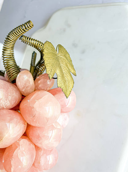 Large Rose Quartz Cluster of Grapes – Handcrafted from Brazil - SOSC Home