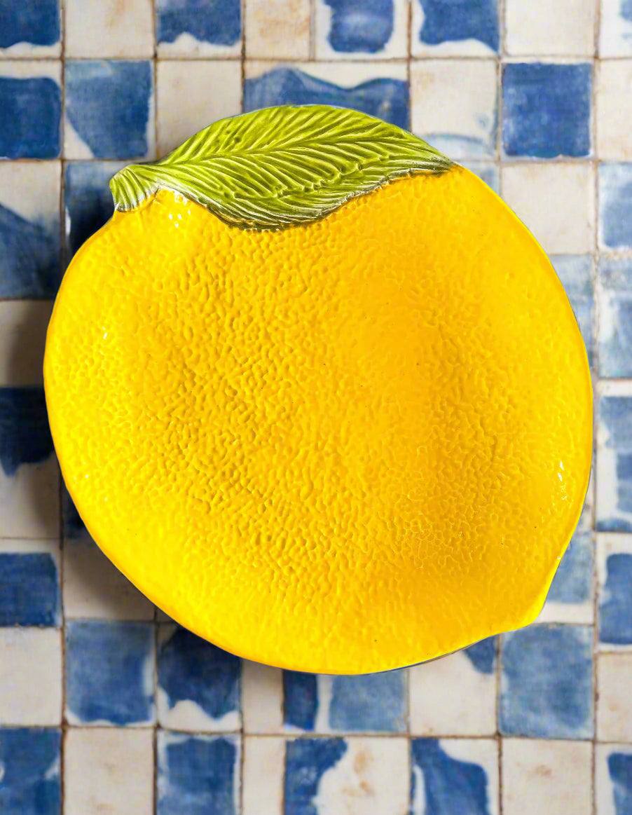 Lemon-Shaped Ceramic Serving Platter – SOSC Home