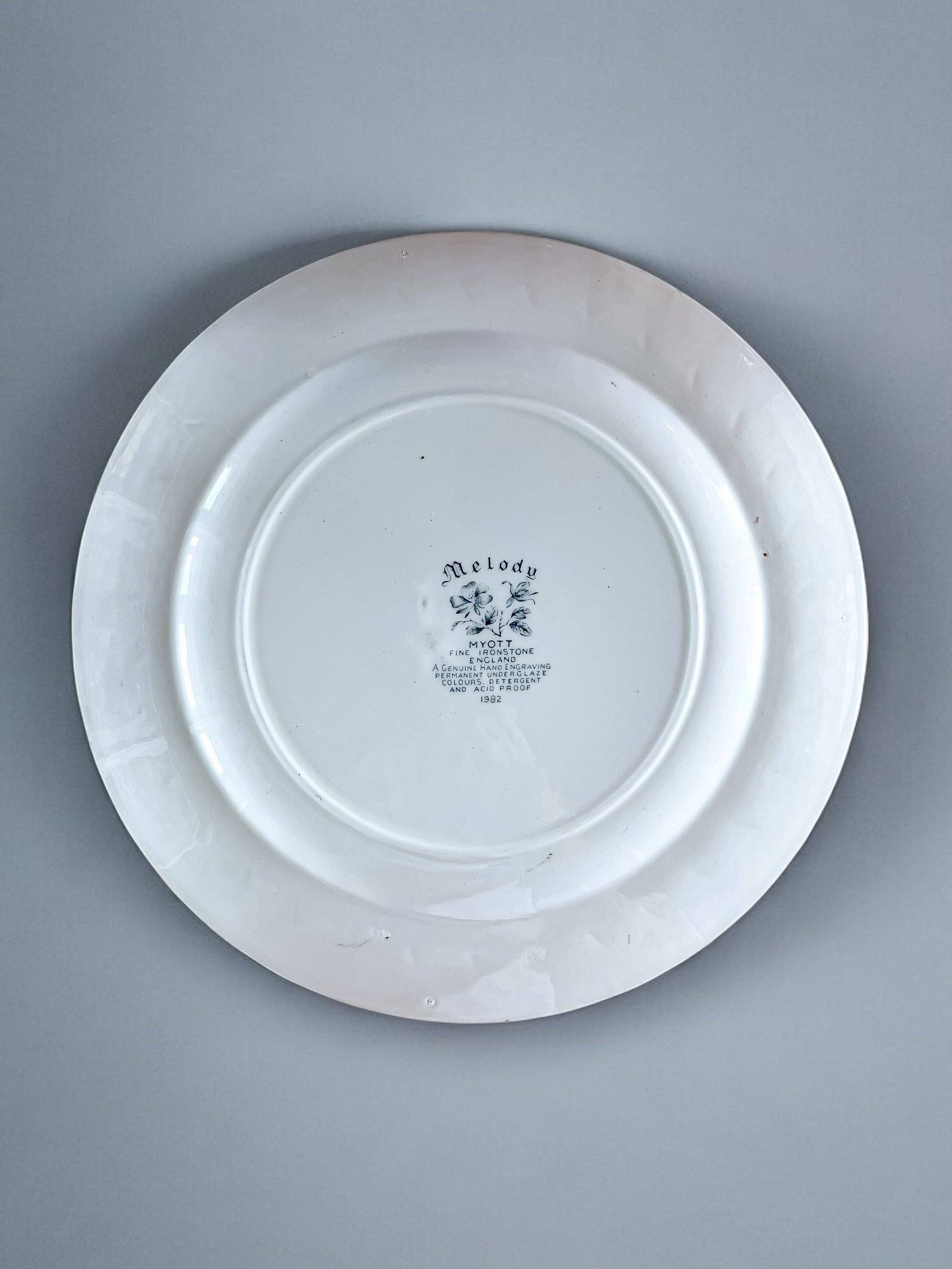 MYOTT Melody プレート 皿 イギリス ヴィンテージ　イギリス製 Myott Dinner Plate - 'Melody' Collection – SOSC Home