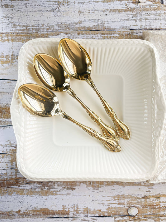 Oneida Place/Serving Spoon - 'Golden Malmaison' Pattern - SOSC Home