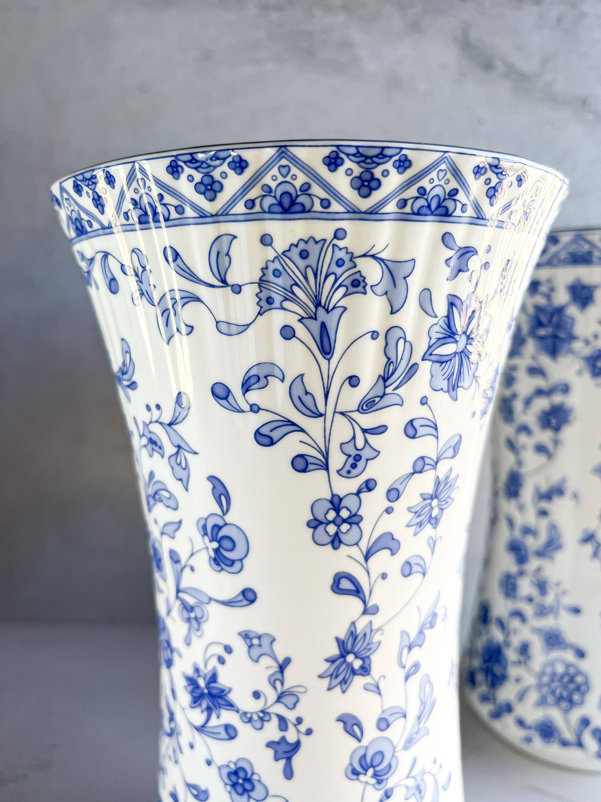 Pair of Elegant Minton Vases - 'Shalimar' Collection - SOSC Home