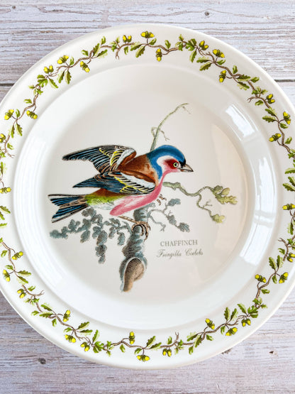 Portmeirion Birds of Britain Bread and Butter Plate - 'Chaffinch' Design (Acorn and Leaf Border) - SOSC Home