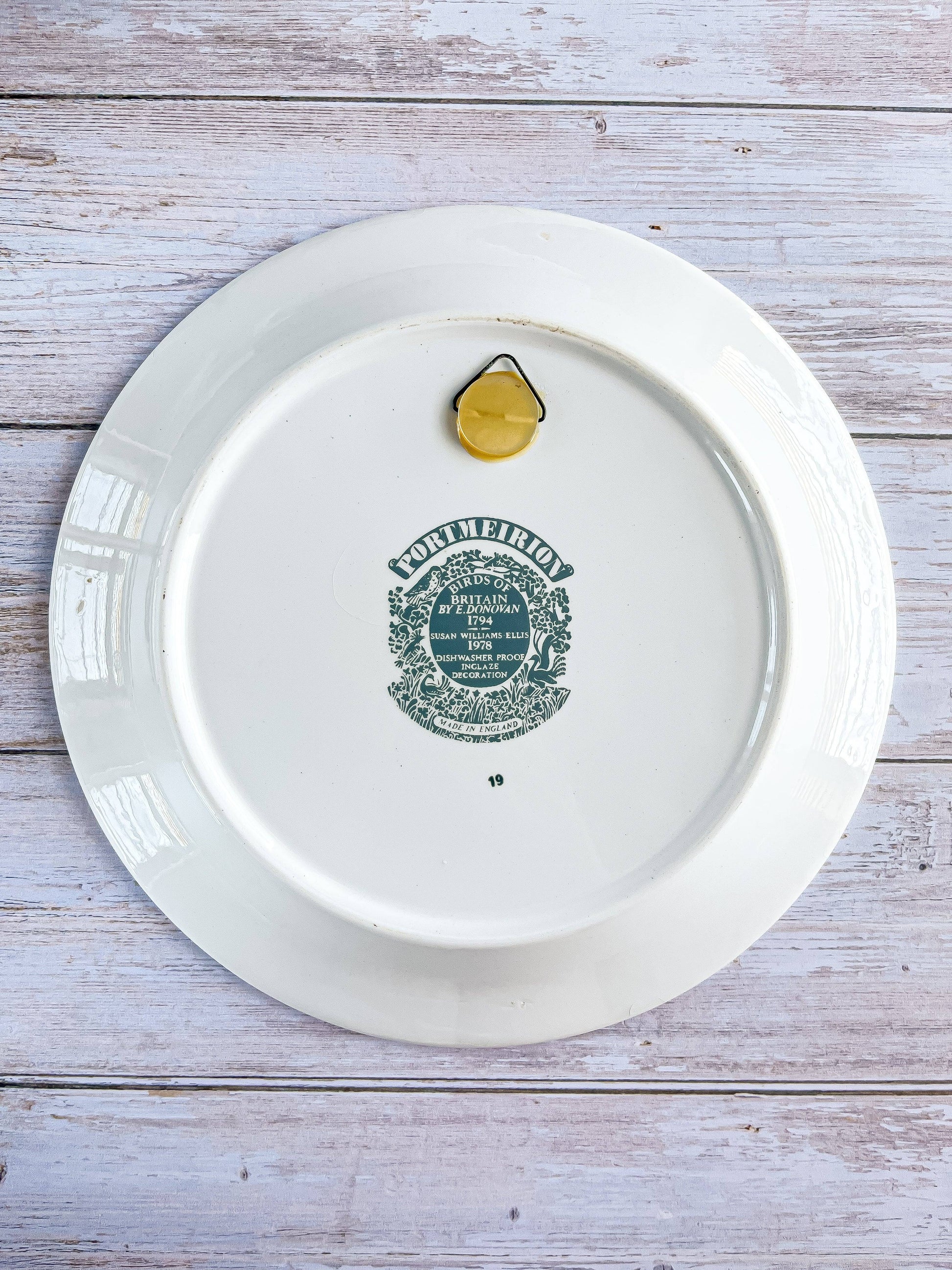 Portmeirion Birds of Britain Dinner Plate – 'Lyrurus Tetrix' Design (Green Band on Rim) - SOSC Home