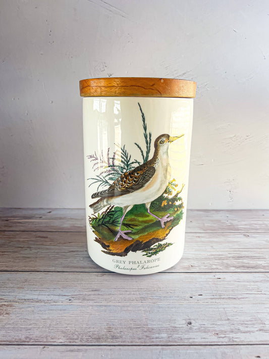 Portmeirion Birds of Britain Extra Large Storage Jar & Lid – 'Grey Phalarope' Design - SOSC Home