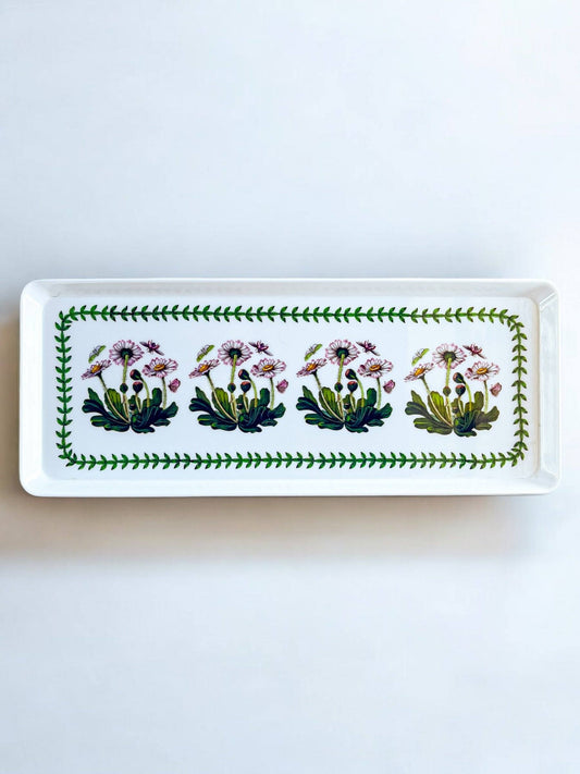 Portmeirion Botanic Garden 39cm Oblong Melamine Tray – 'Daisy' Pattern - SOSC Home