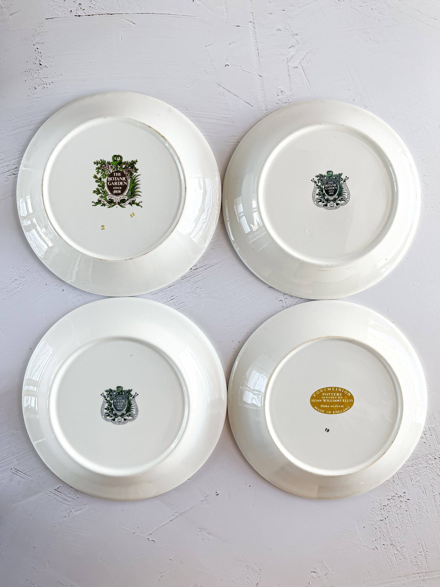 Portmeirion Botanic Garden Bread & Butter Plates - Botanical Varieties - SOSC Home