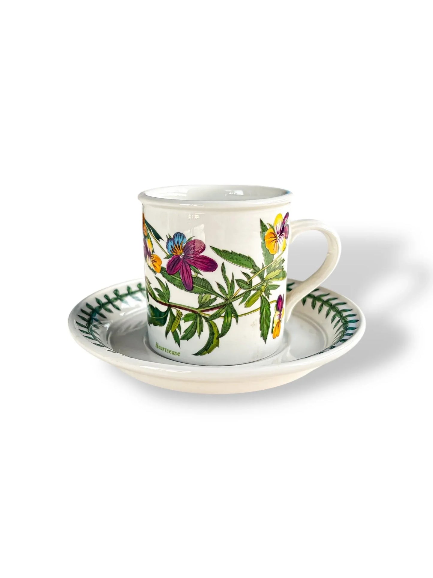 Portmeirion Botanic Garden Demitasse Cup & Saucer | 'Heartsease' Design - SOSC Home