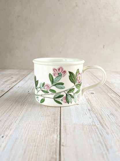 Portmeirion Botanic Garden Flat Drum Cup - 'Rhododendron Lepidote' Design - SOSC Home