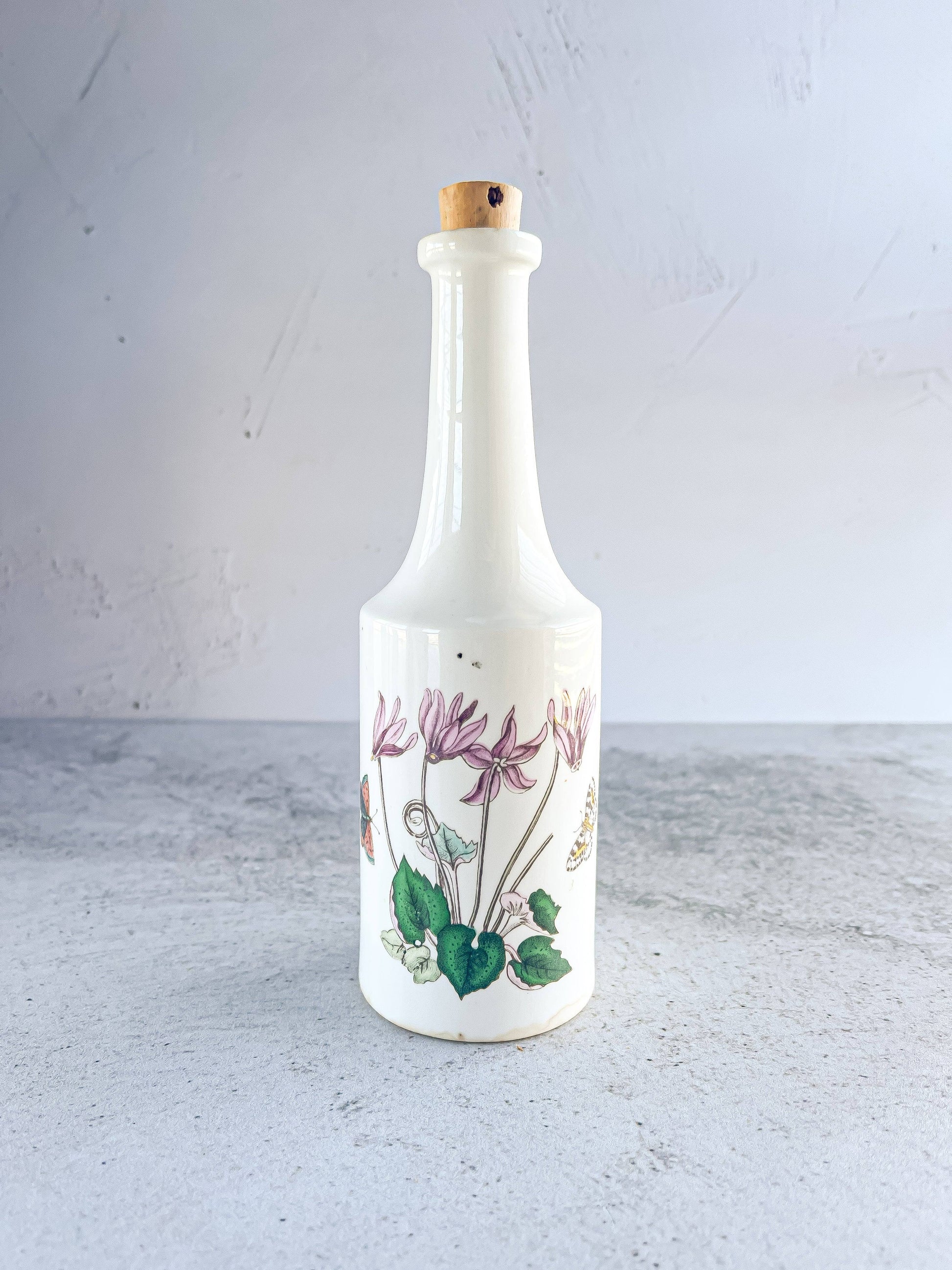 Portmeirion Botanic Garden Oil or Vinegar Cruet - 'Cyclamen' Design - SOSC Home