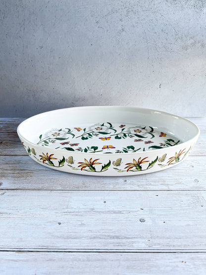 Portmeirion Botanic Garden Oval Baking Dish - ‘Spanish Gum Cistus’ Pattern - SOSC Home