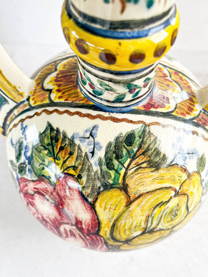 Portuguese Hand-Painted Double-Handled Vase - SOSC Home