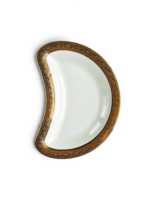 Presidential Collection Set of 6 Salad Crescent Plates - 'Reflections in Gold' Collection - SOSC Home