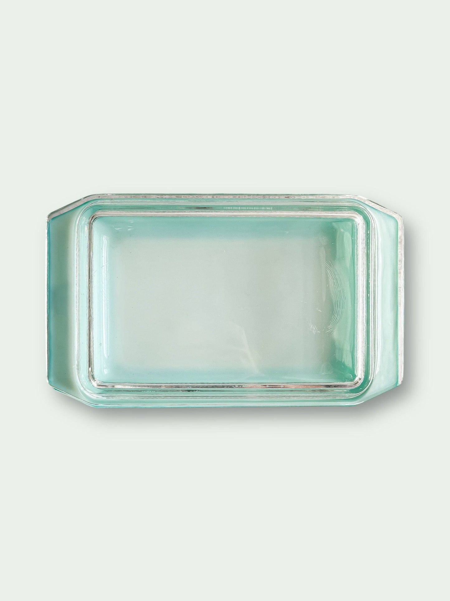 Pyrex 1.2 Litre Rectangular Covered Casserole Dish - Turquoise 'Daisy' Pattern - SOSC Home