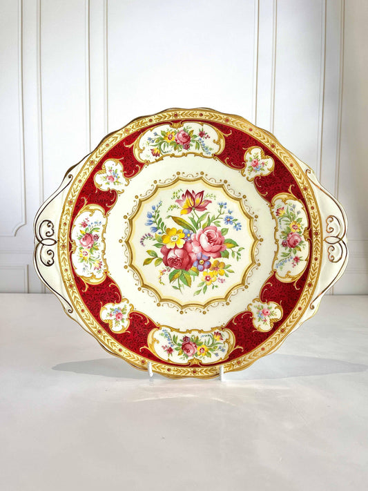 Royal Albert Handled Cake Plate - Lady Hamilton (First Edition) - SOSC Home