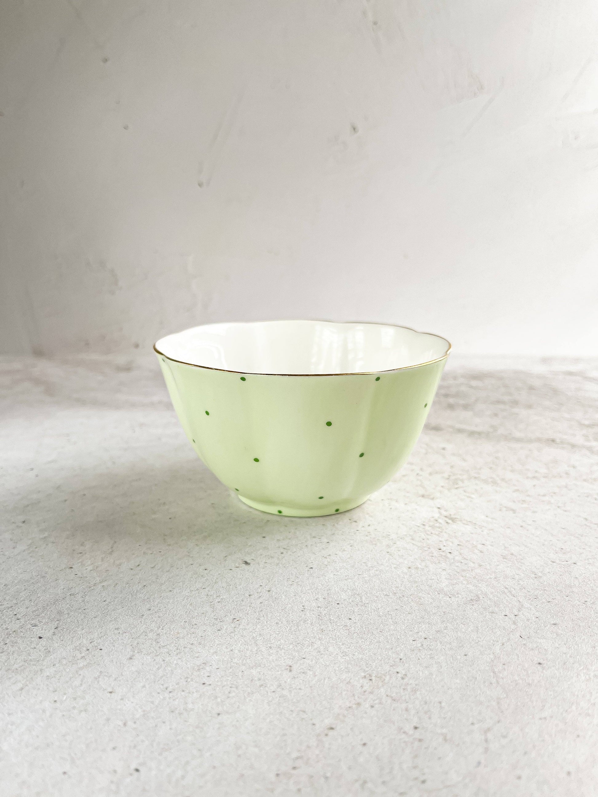 Royal Albert Open Sugar Bowl - Unnamed Mint Green with Polka Dots - SOSC Home