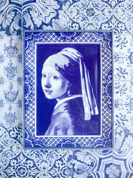 Royal Delft Applique Wall Hanging – Vermeer’s “Girl with a Pearl Earring” - SOSC Home