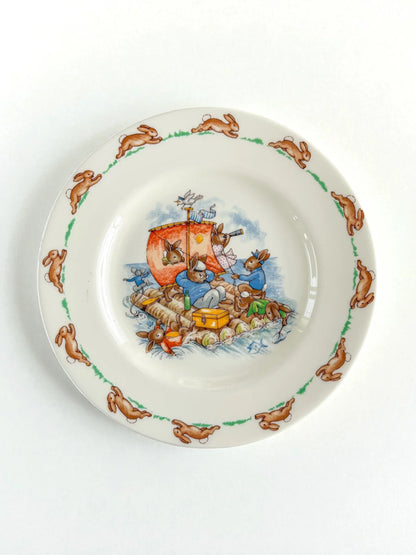 Royal Doulton Bunnykins Bread and Butter Plate | 'Raft' Scene - SOSC Home
