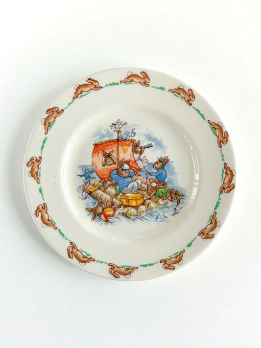 Royal Doulton Bunnykins Bread and Butter Plate | 'Raft' Scene - SOSC Home