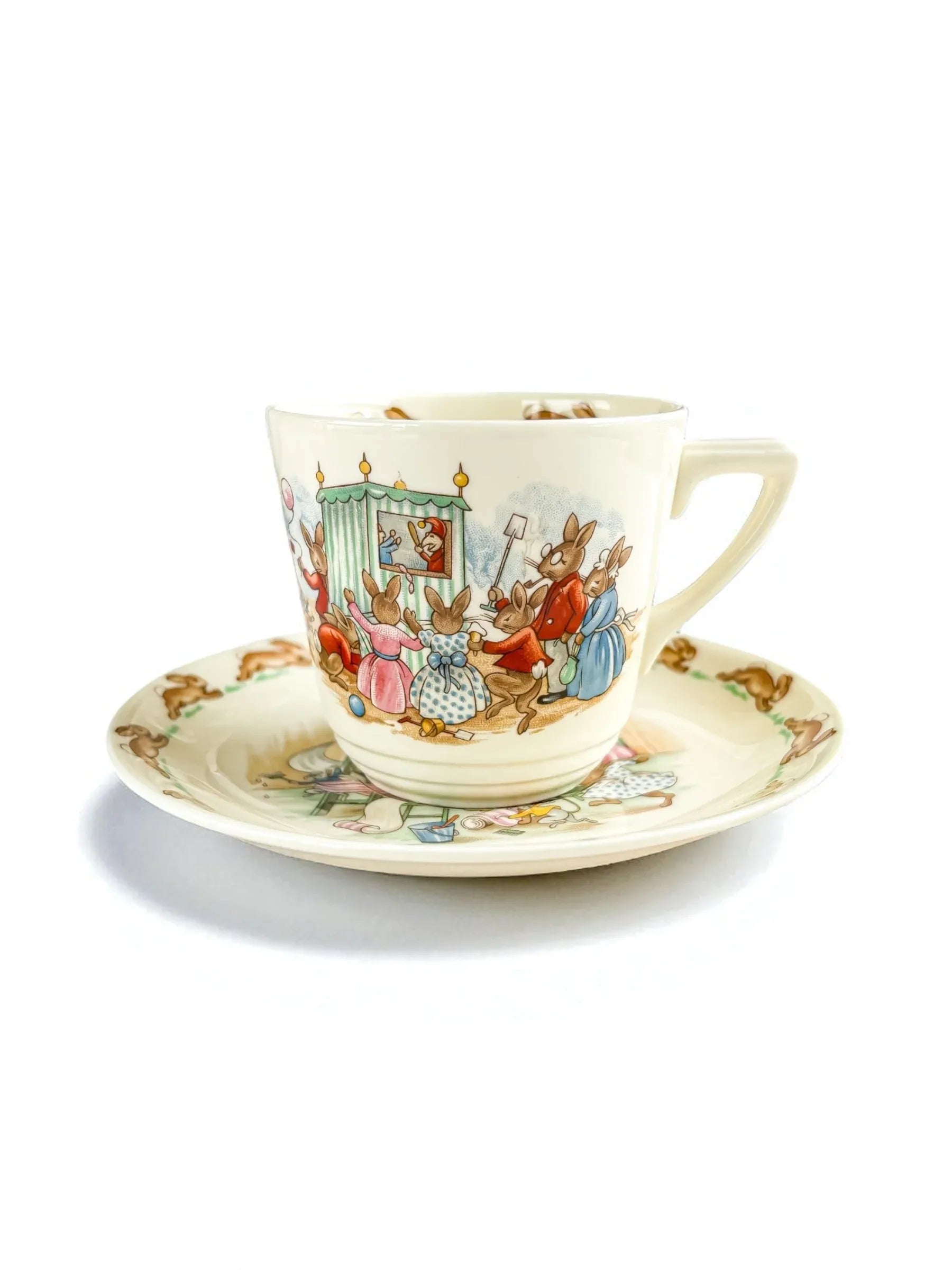 Royal Doulton Bunnykins Casino Duo | 'Punch & Judy / Home Decorating' Designs - SOSC Home