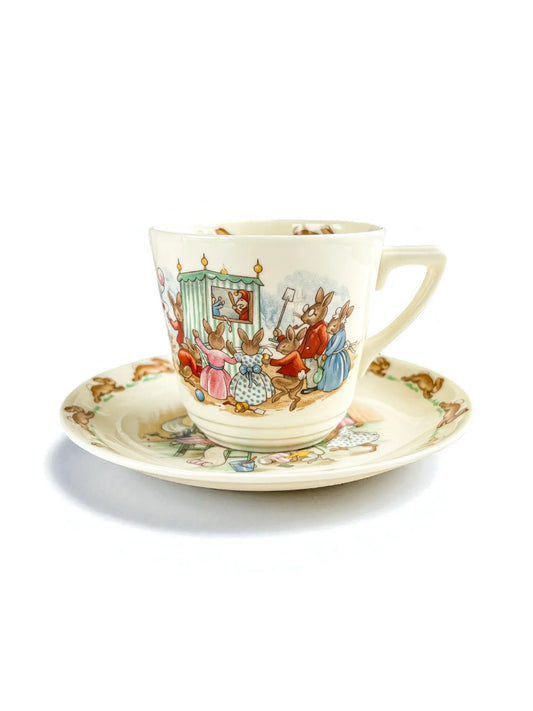 Royal Doulton Bunnykins Casino Duo | 'Punch & Judy / Home Decorating' Designs - SOSC Home