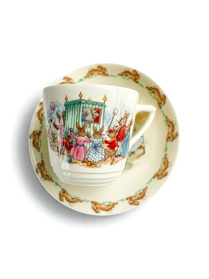 Royal Doulton Bunnykins Casino Duo | 'Punch & Judy / Home Decorating' Designs - SOSC Home
