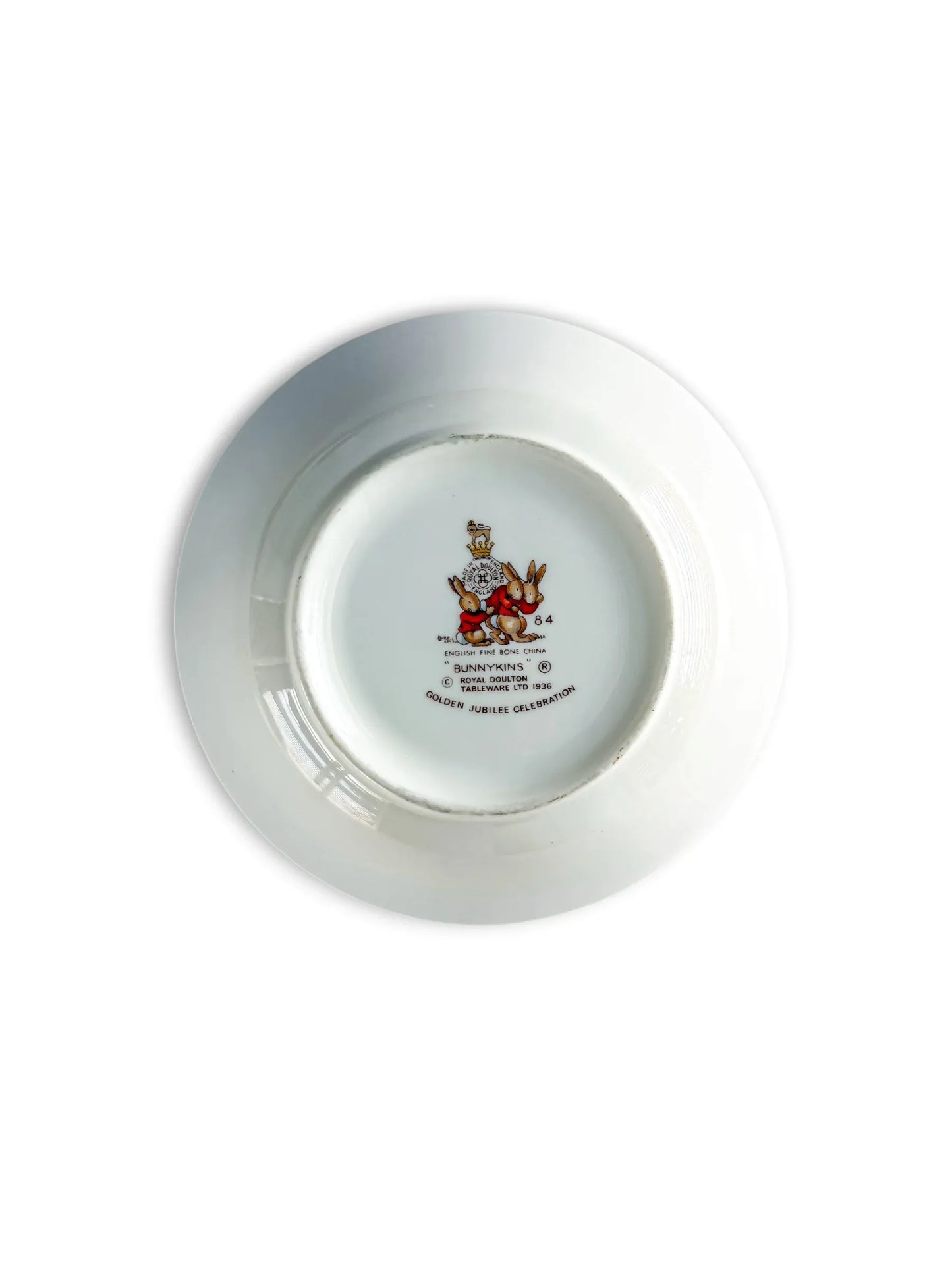 Bottom of the fine bone china bowl showing the Golden Jubilee 1984 backstamp.