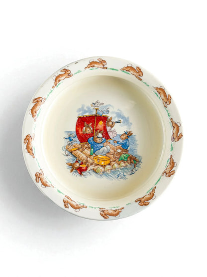 Royal Doulton Bunnykins Fruit/Dessert Bowl | 'Raft' Scene - SOSC Home