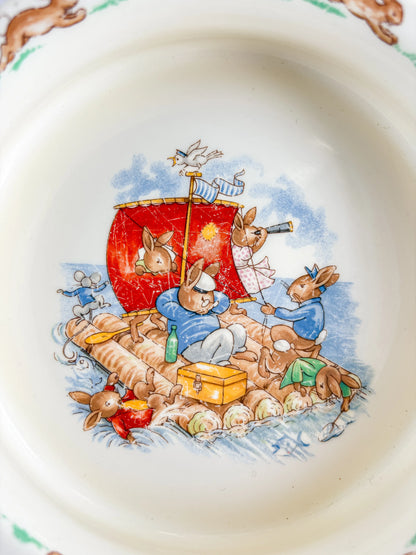 Royal Doulton Bunnykins Fruit/Dessert Bowl | 'Raft' Scene - SOSC Home