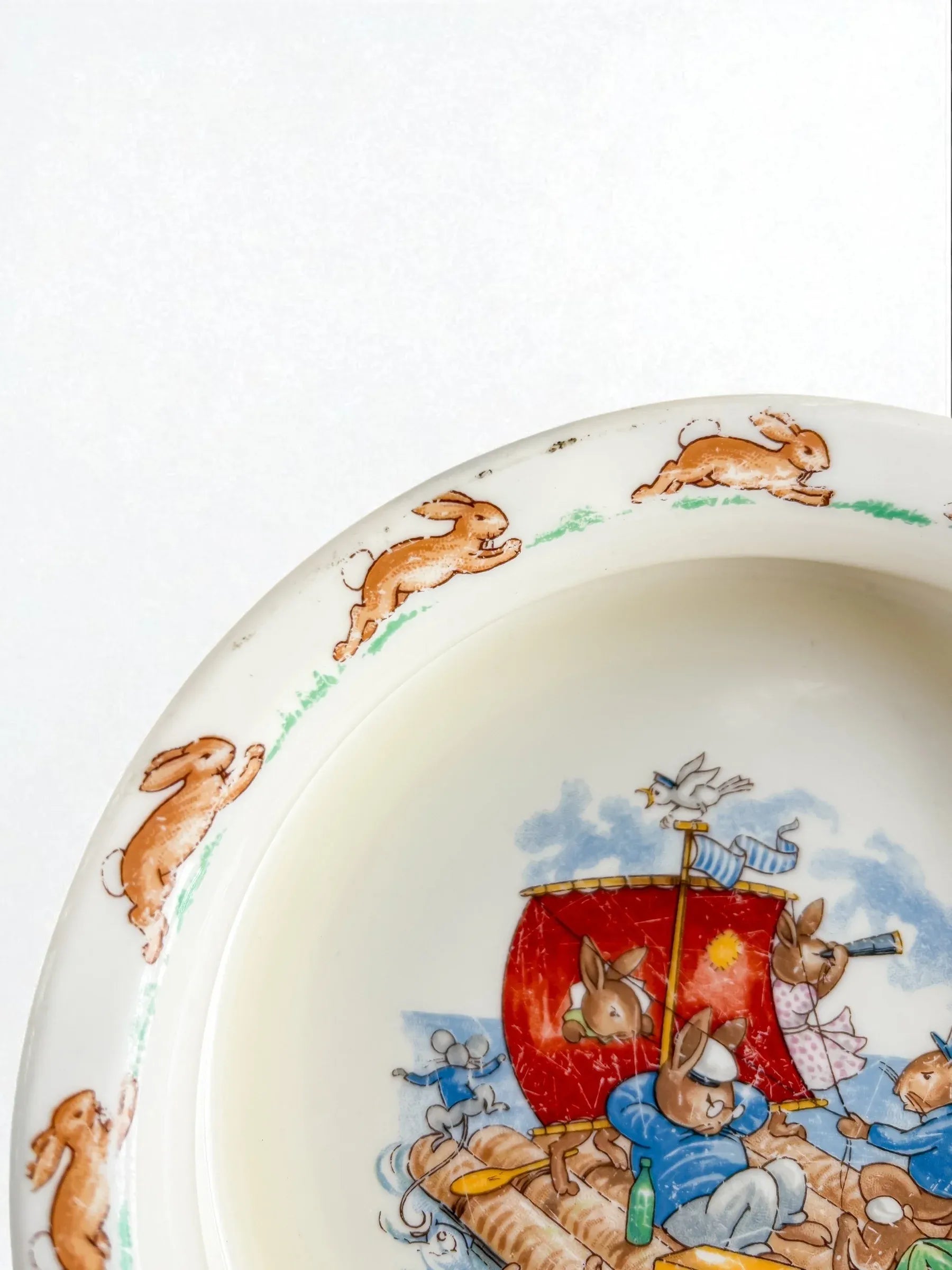 Royal Doulton Bunnykins Fruit/Dessert Bowl | 'Raft' Scene - SOSC Home