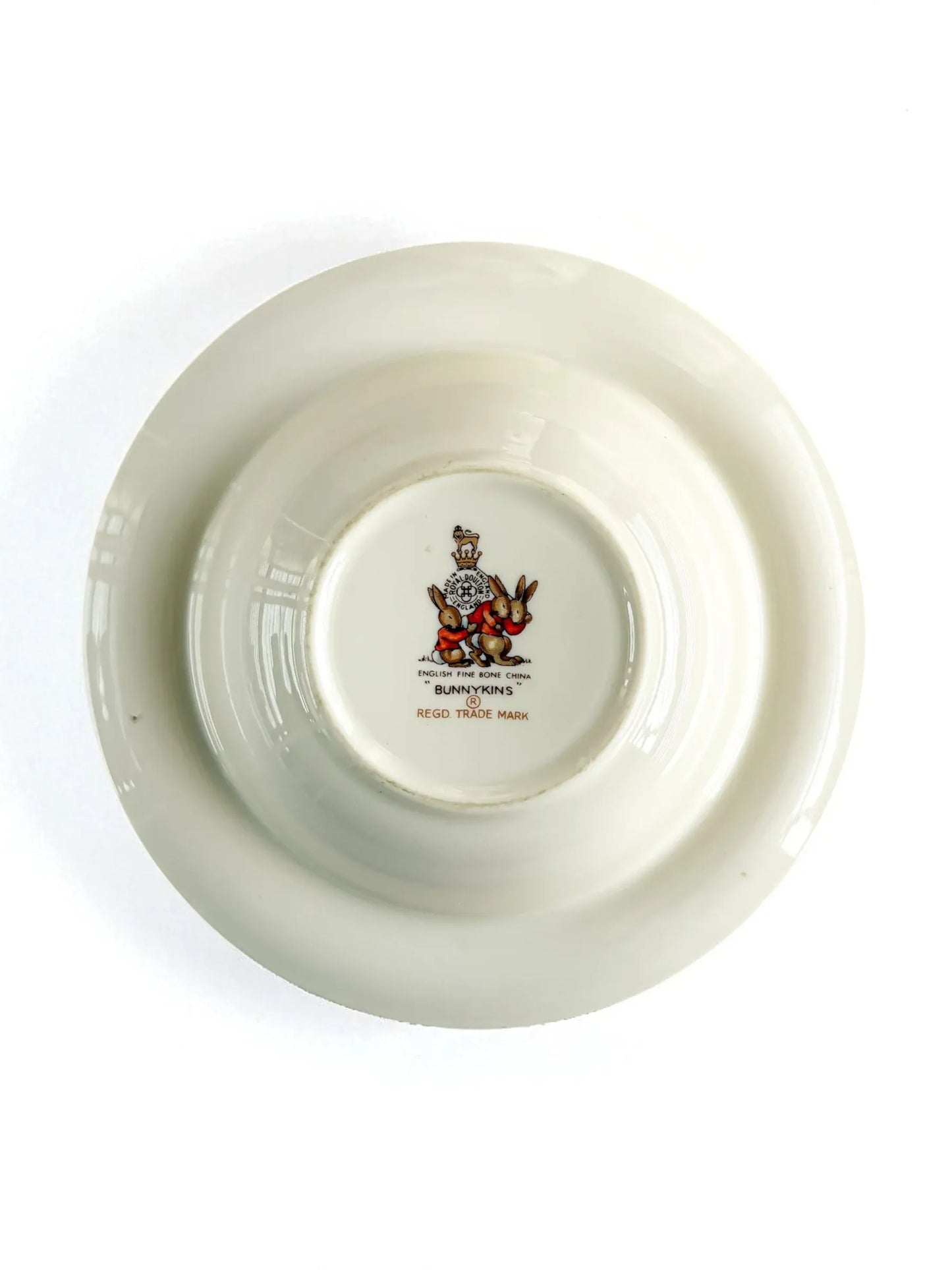 Royal Doulton Bunnykins Fruit/Dessert Bowl | 'Ticket Queue' Scene (Rim Edge) - SOSC Home