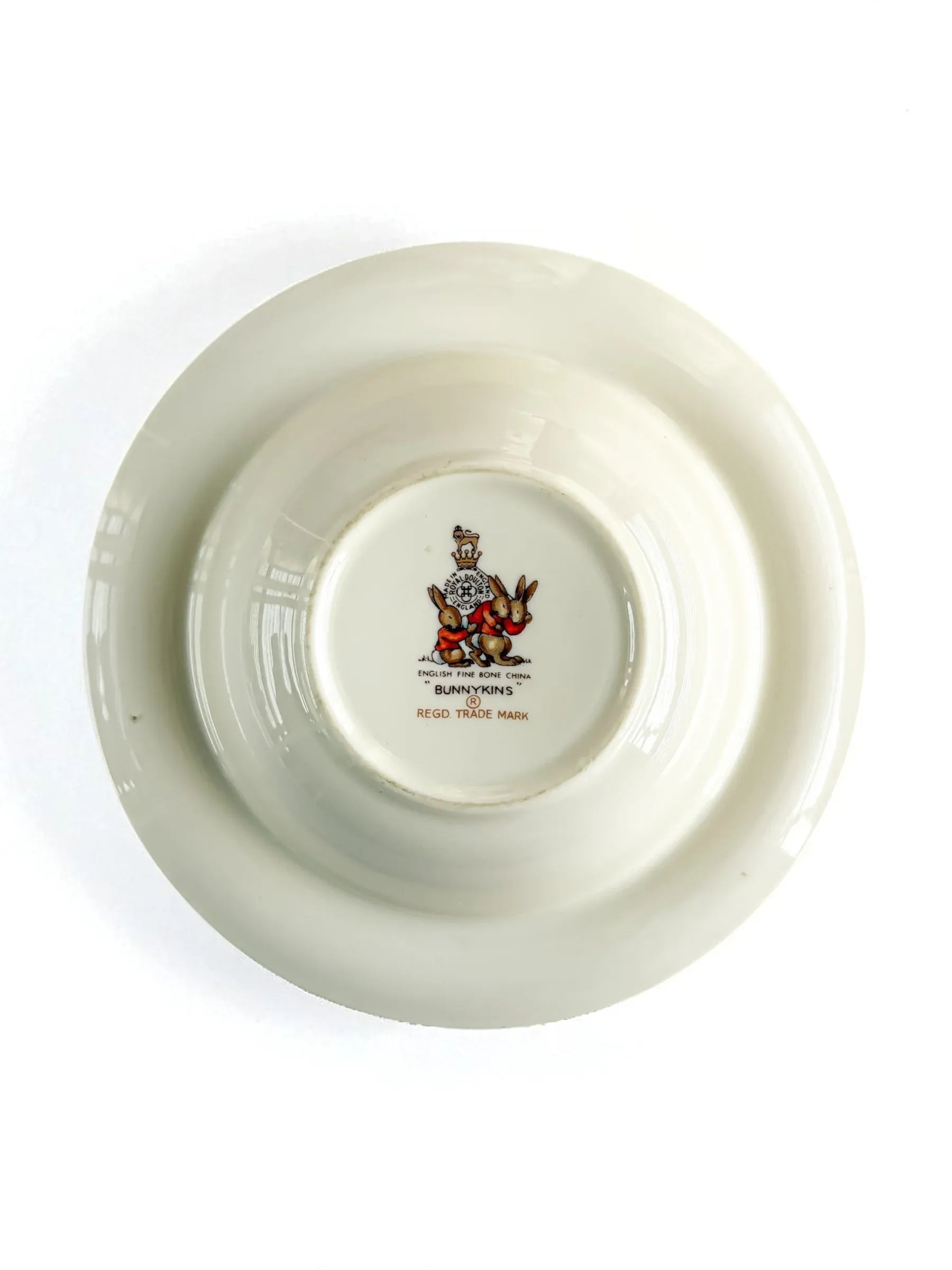 Royal Doulton Bunnykins Fruit/Dessert Bowl | 'Ticket Queue' Scene (Rim Edge) - SOSC Home