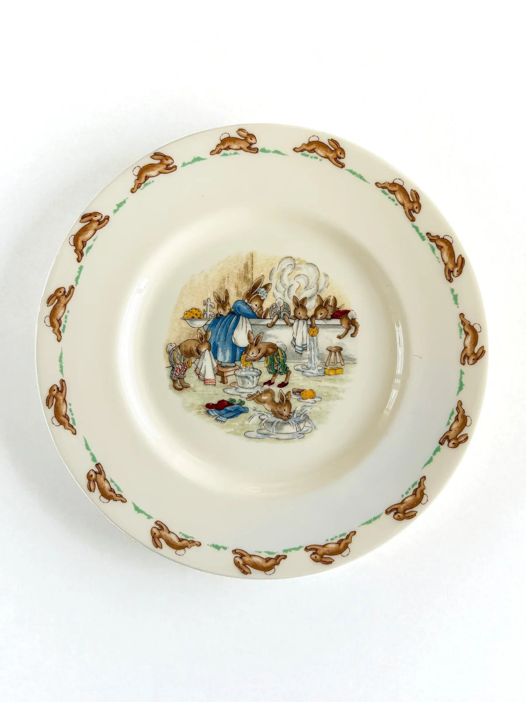 Royal Doulton Bunnykins Salad Plate | 'Bath Time' Design - SOSC Home