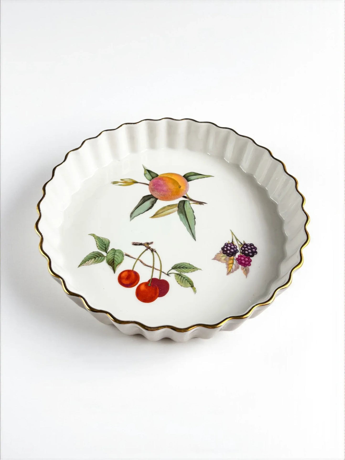 Royal Worcester Scalloped Quiche Dish | ‘Evesham Gold’ Collection - SOSC Home