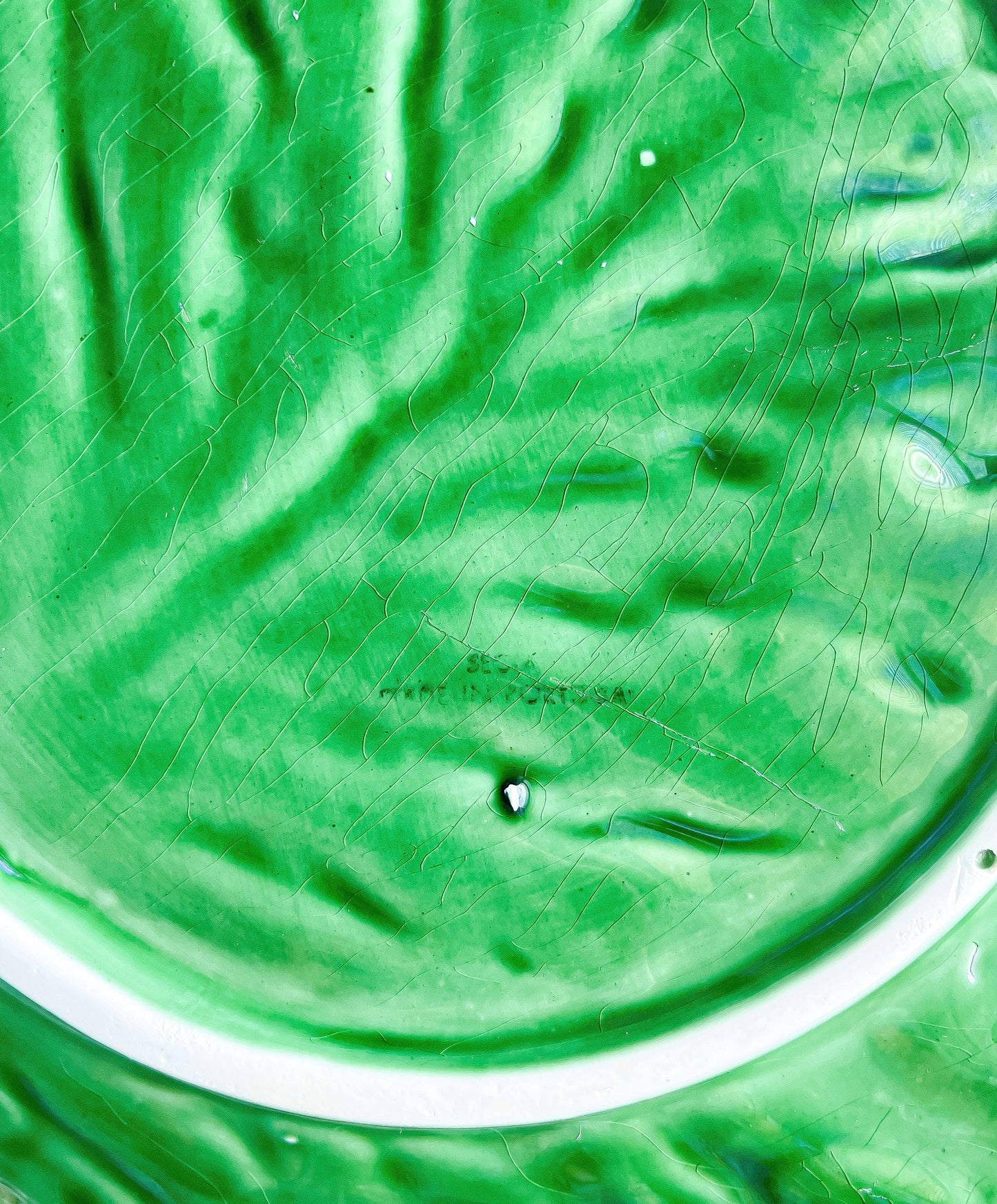 Secla Round Serving Platter - 'Cabbage Green' Collection - SOSC Home