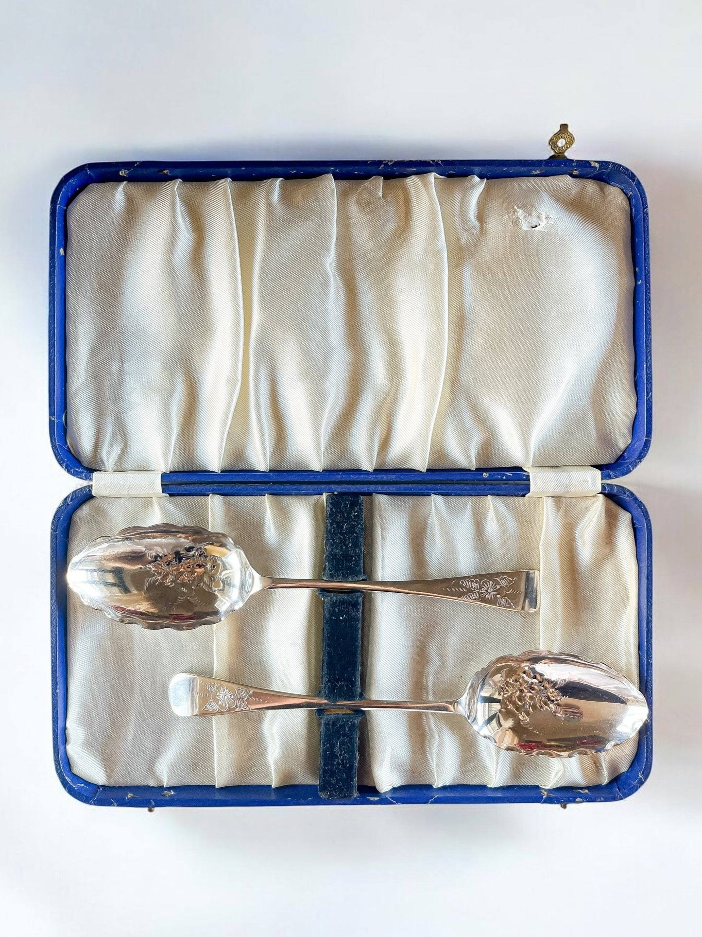 Serving Spoons in Original Satin-Lined Box | Grape Motif - SOSC Home