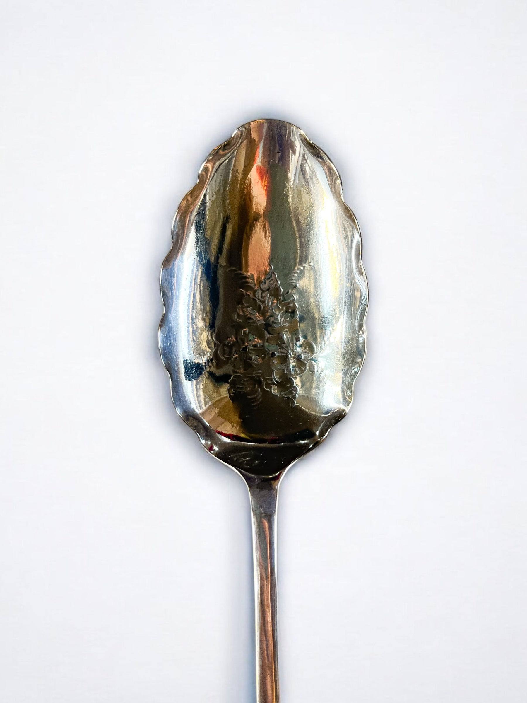 Serving Spoons in Original Satin-Lined Box | Grape Motif - SOSC Home