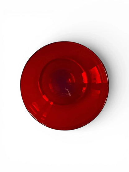 Set of 4 Deep Ruby Goblets with Turned Glass Stems