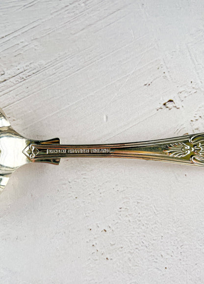 Sheffield Silver-Plated Embossed Bon Bon Spoon - 'Kings' Pattern - SOSC Home