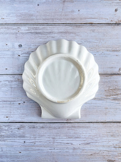 Shell-Shaped Ceramic Dish | White Glaze - SOSC Home