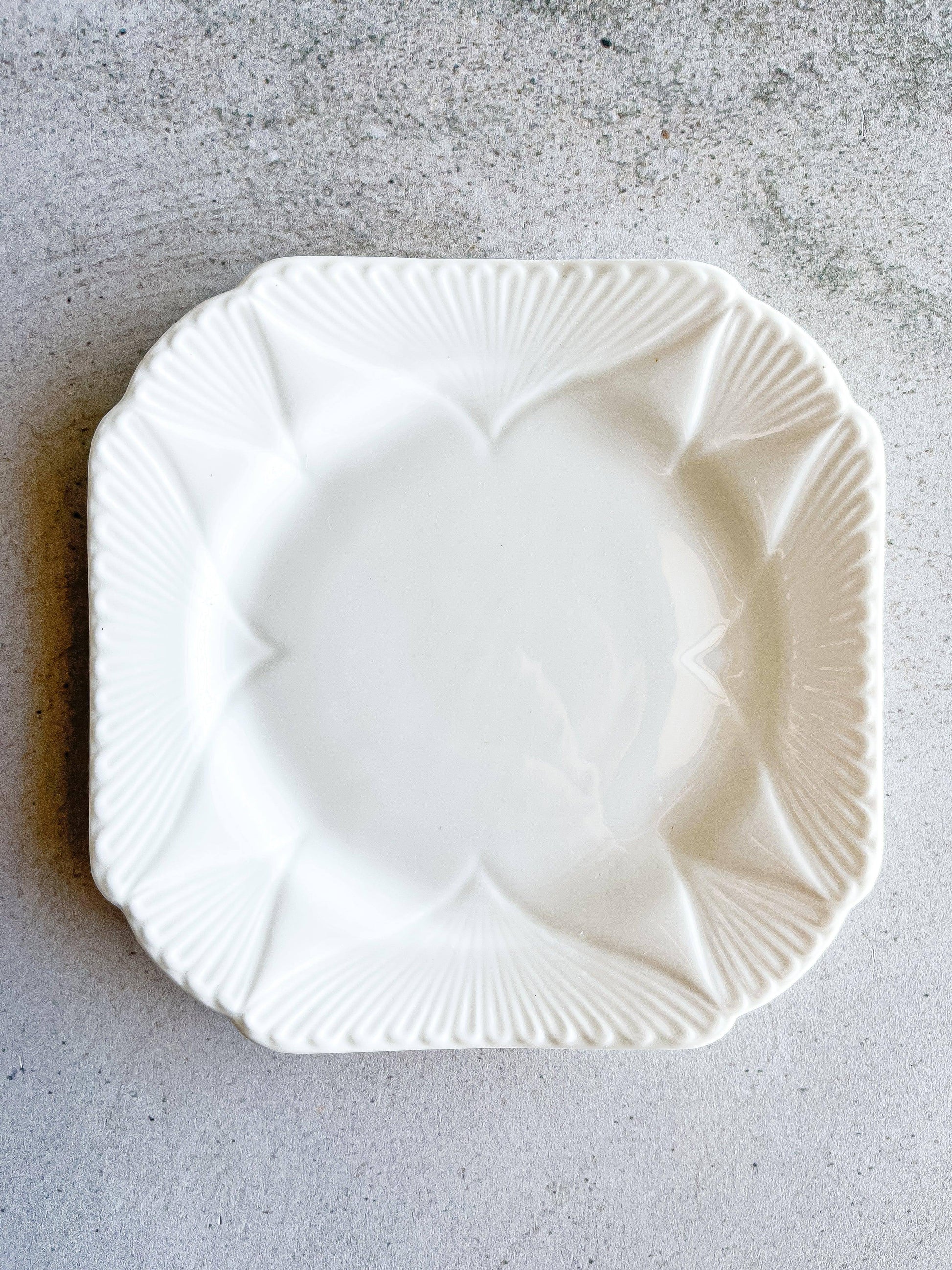 Shelley Square Dessert Plate - Dainty White - SOSC Home