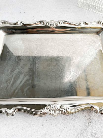 Silver-plated Relish Tray with Glass Dishes - SOSC Home