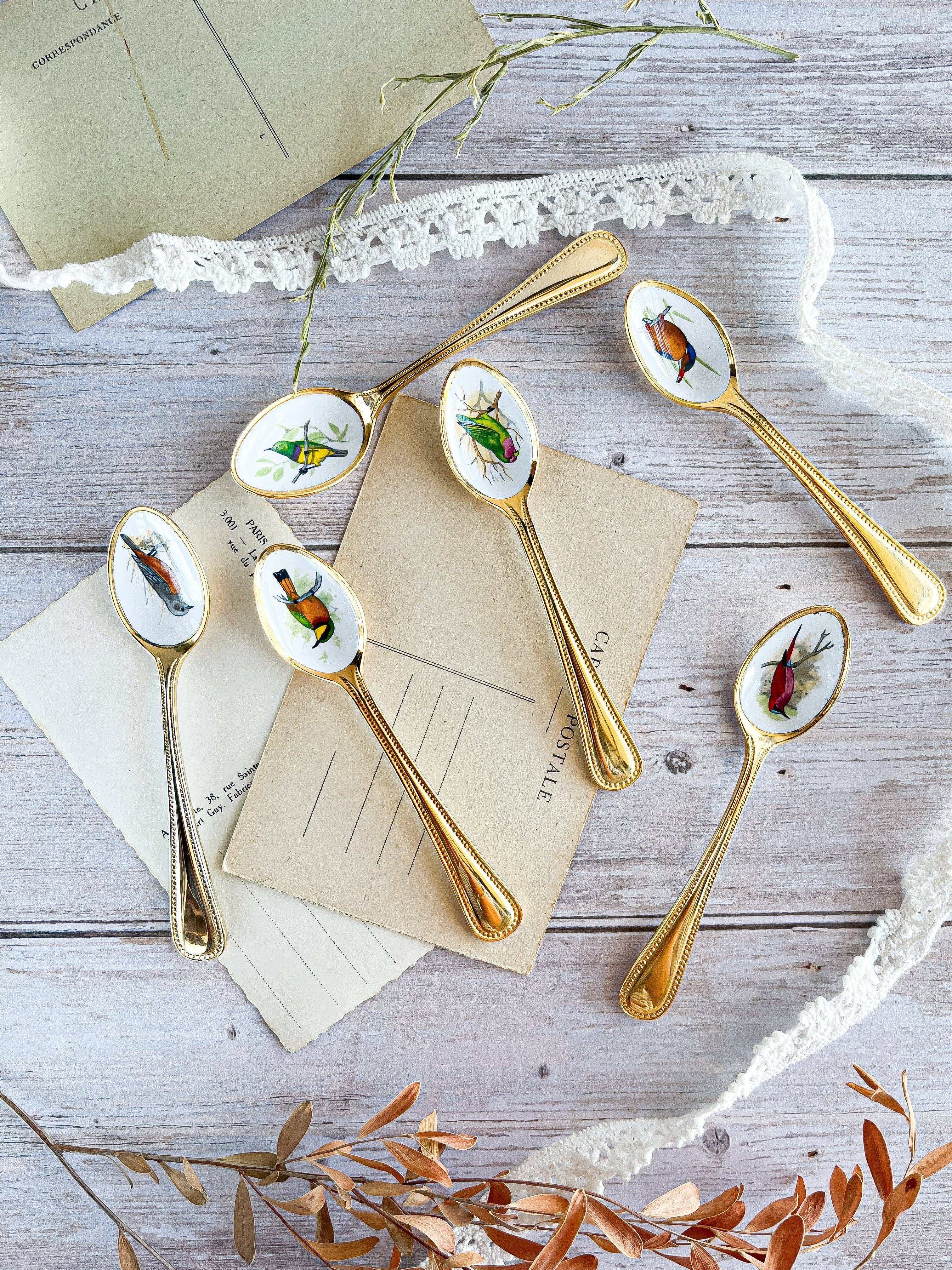 South African Birds Set of 6 Gold-Plated Teaspoons - Collection 2 ...