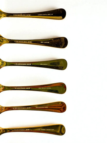 South African Birds Set of 6 Gold-Plated Teaspoons | Collection 3 - SOSC Home