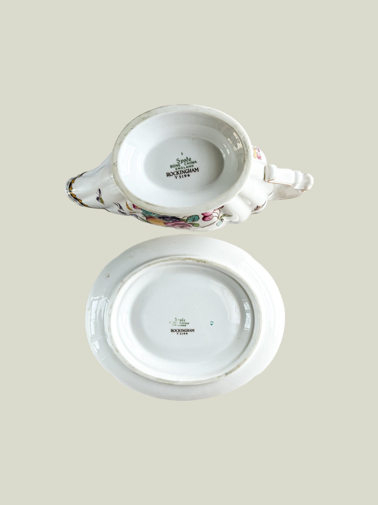 Spode Gravy Boat with Underplate - ‘Rockingham’ Collection (Modern Version) - SOSC Home