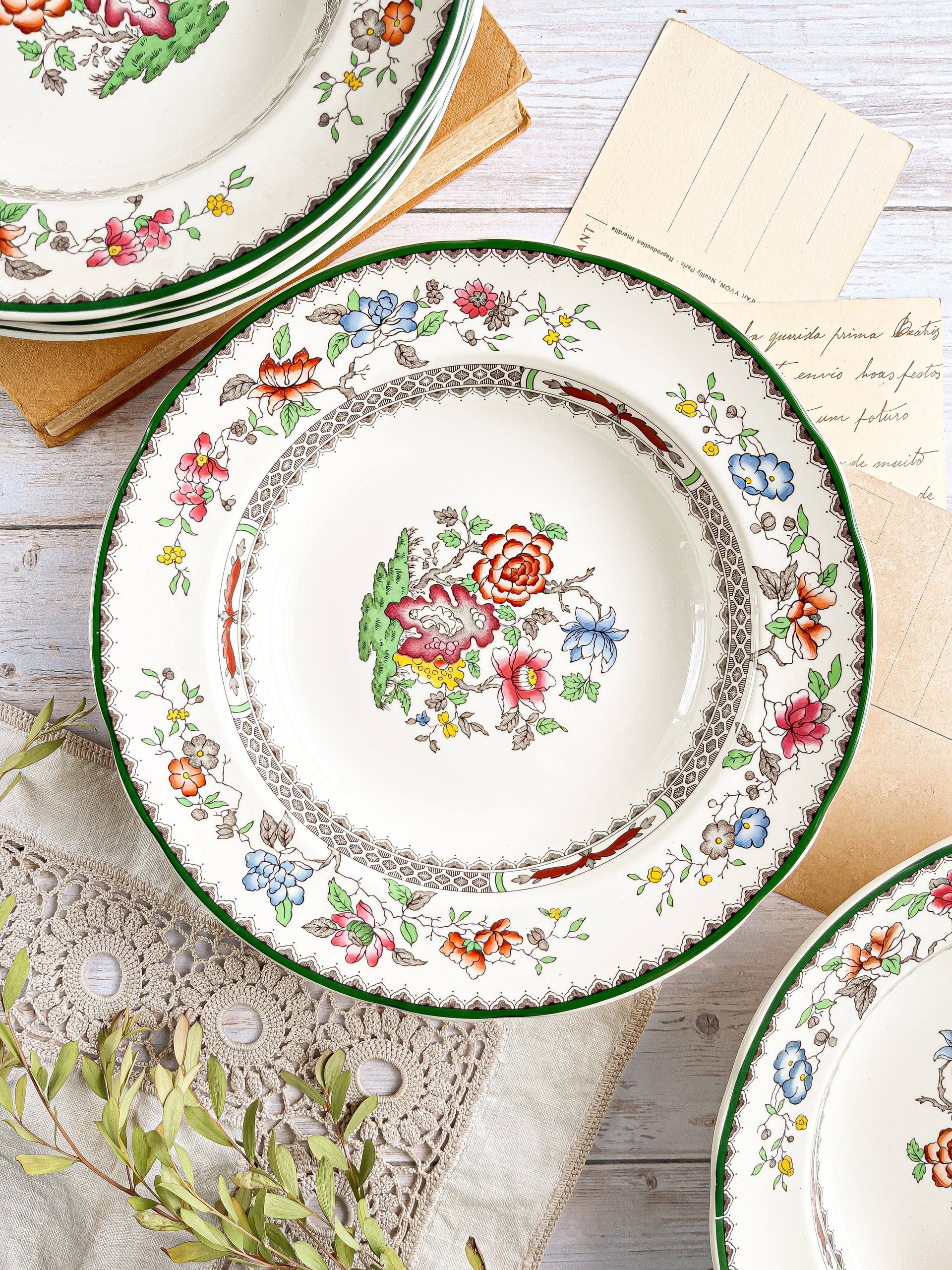 Spode Large Rim Soup Bowl Set of 6 - 